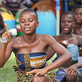 Borborbor - Drumming and dancing performance in Liati Wote, Volta Region, Ghana.