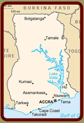 map of Ghana