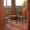 The balcony of the Sunbird Lodge in Accra