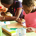 Arts Workshop with Khriz Creatives (for kids ánd adults) at the Tagbo Falls Lodge