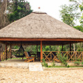 The summerhut at the Tagbo Falls Lodge, Liati Wote, Volta Region, Ghana.